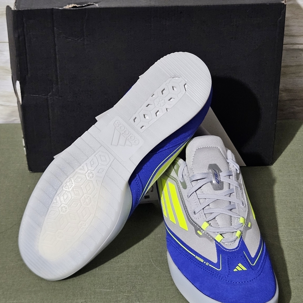 Adidas Men's Blue and Gray Sneakers - Picture 9 of 11